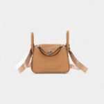 Hermès Mini Lindy Biscuit Clemence Palladium Hardware