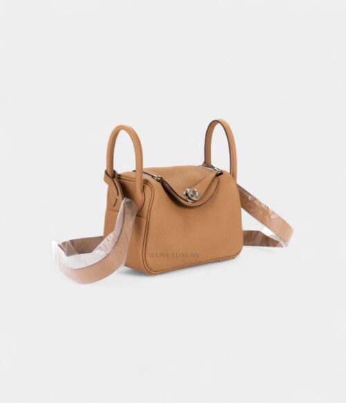 Hermès Mini Lindy Biscuit Clemence Palladium Hardware