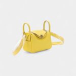 Hermès Mini Lindy Clemence Lime Palladium Hardware