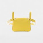 Hermès Mini Lindy Clemence Lime Palladium Hardware