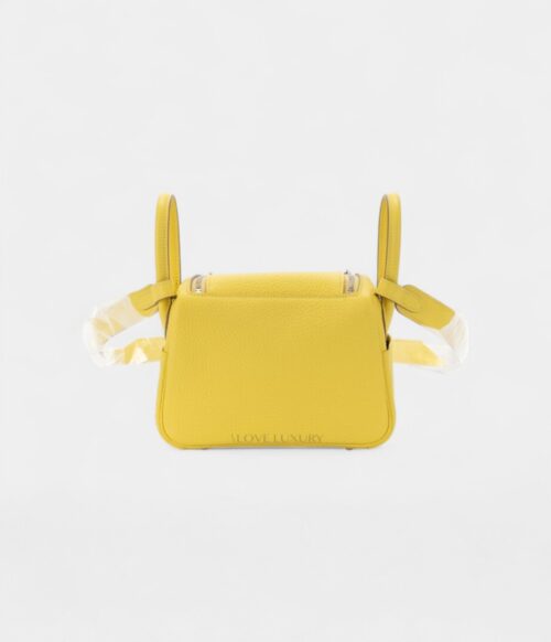Hermès Mini Lindy Clemence Lime Palladium Hardware