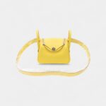 Hermès Mini Lindy Clemence Lime Palladium Hardware