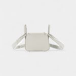Hermès Mini Lindy Grey Neve Clemence Leather Palladium Hardware