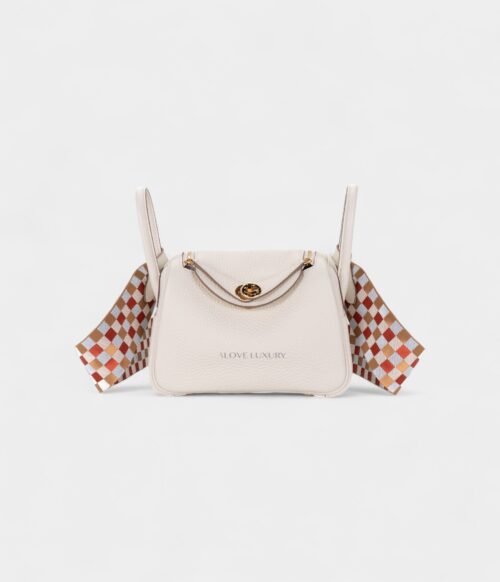 Hermès Mini Lindy Mushroom Clemence Gold Hardware