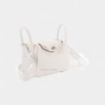 Hermès Mini Lindy New White Clemence Palladium Hardware