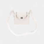 Hermès Mini Lindy New White Clemence Palladium Hardware