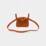 Hermès Mini Lindy Rose Azaleas Chamois Gold Grizzly Swift Gold Hardware