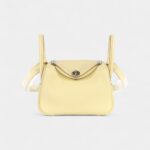 Hermès Mini Lindy Verso Yellow Milton Pearl Grey Clemence Palladium Hardware