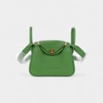Hermès Mini Lindy Yucca Green Clemence Gold Hardware