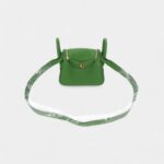 Hermès Mini Lindy Yucca Green Clemence Gold Hardware