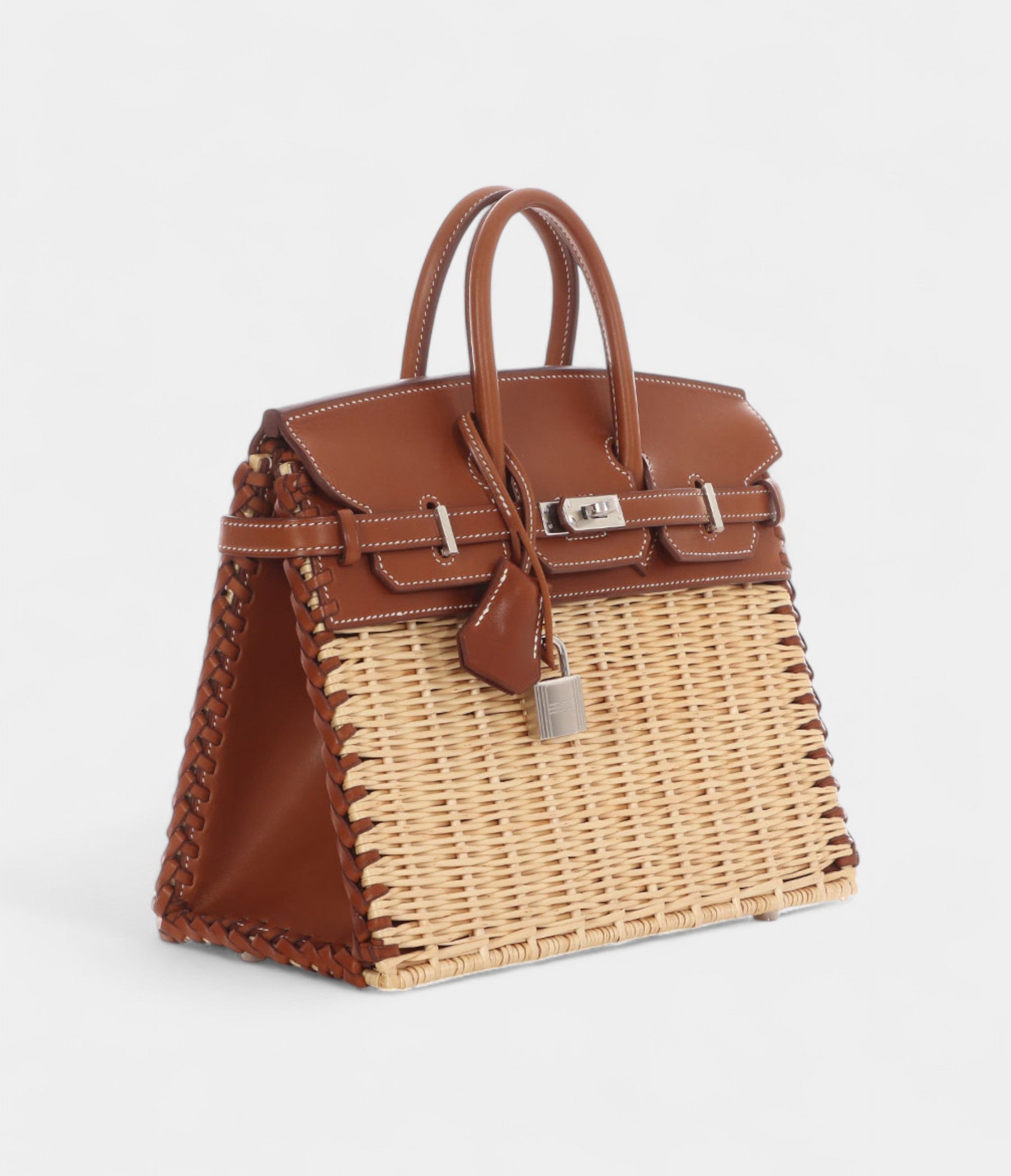HermesNaturelWickerandFauveBareniaPicnicBirkin25PalladiumHardware_3.jpg Hermès Naturel Wicker and Fauve Barenia Picnic Birkin 25 Palladium Hardware
