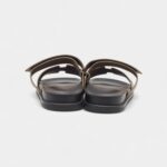 Hermes Navy Blue Leather Izmir Flat Slides 40 EU