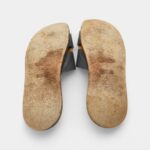 Hermes Navy Blue Leather Izmir Slides 44 EU