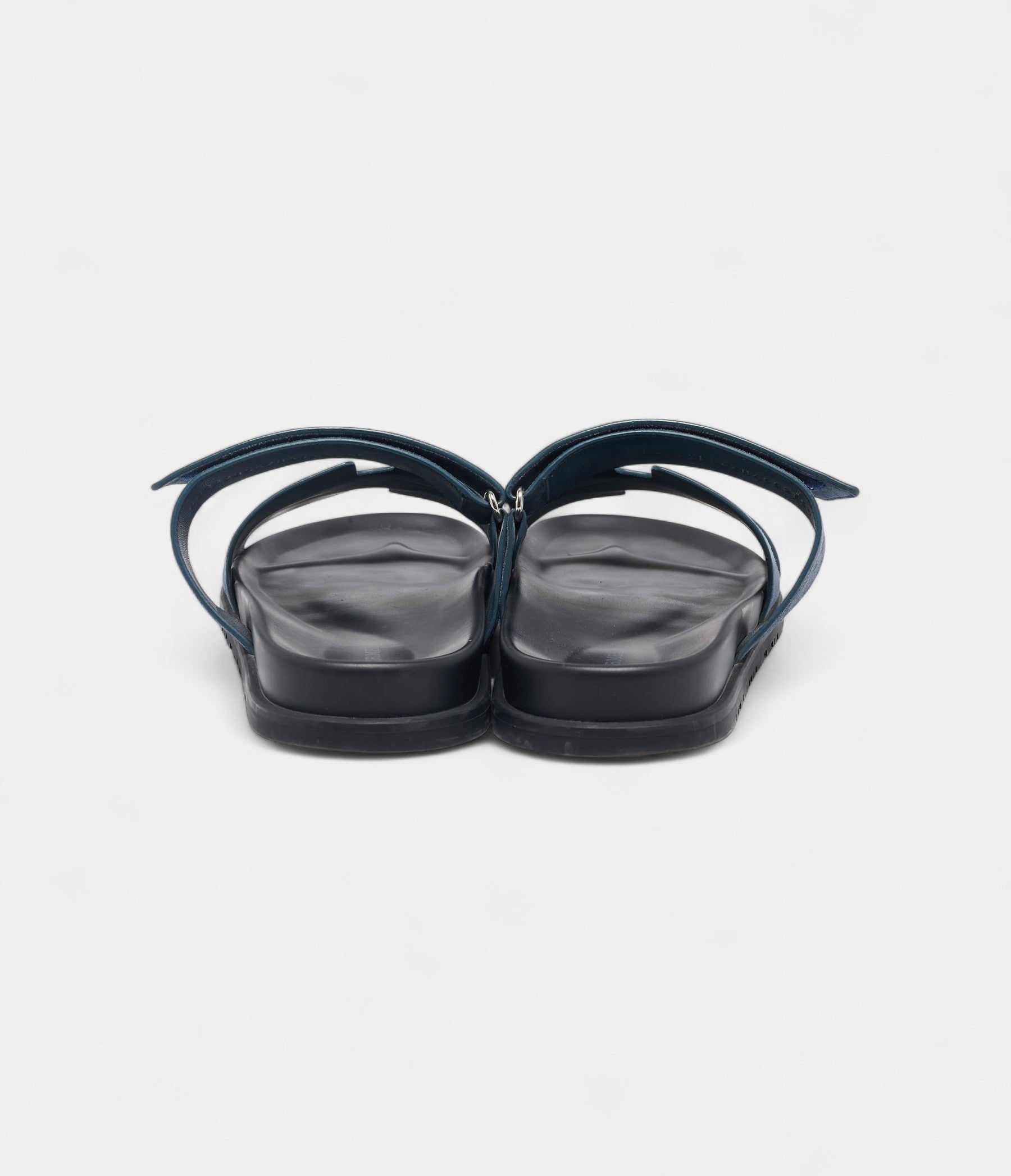 HermesNavyBlueSuedeChypreSandals45.5EU_3.jpg Hermès Navy Blue Suede Chypre Sandals 45.5 EU