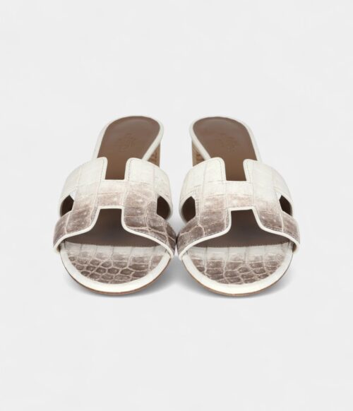 Hermès Oasis Sandal Himalaya Matte Niloticus Crocodile 36.5 EU