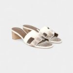 Hermès Oasis Sandal Himalaya Matte Niloticus Crocodile 36.5 EU