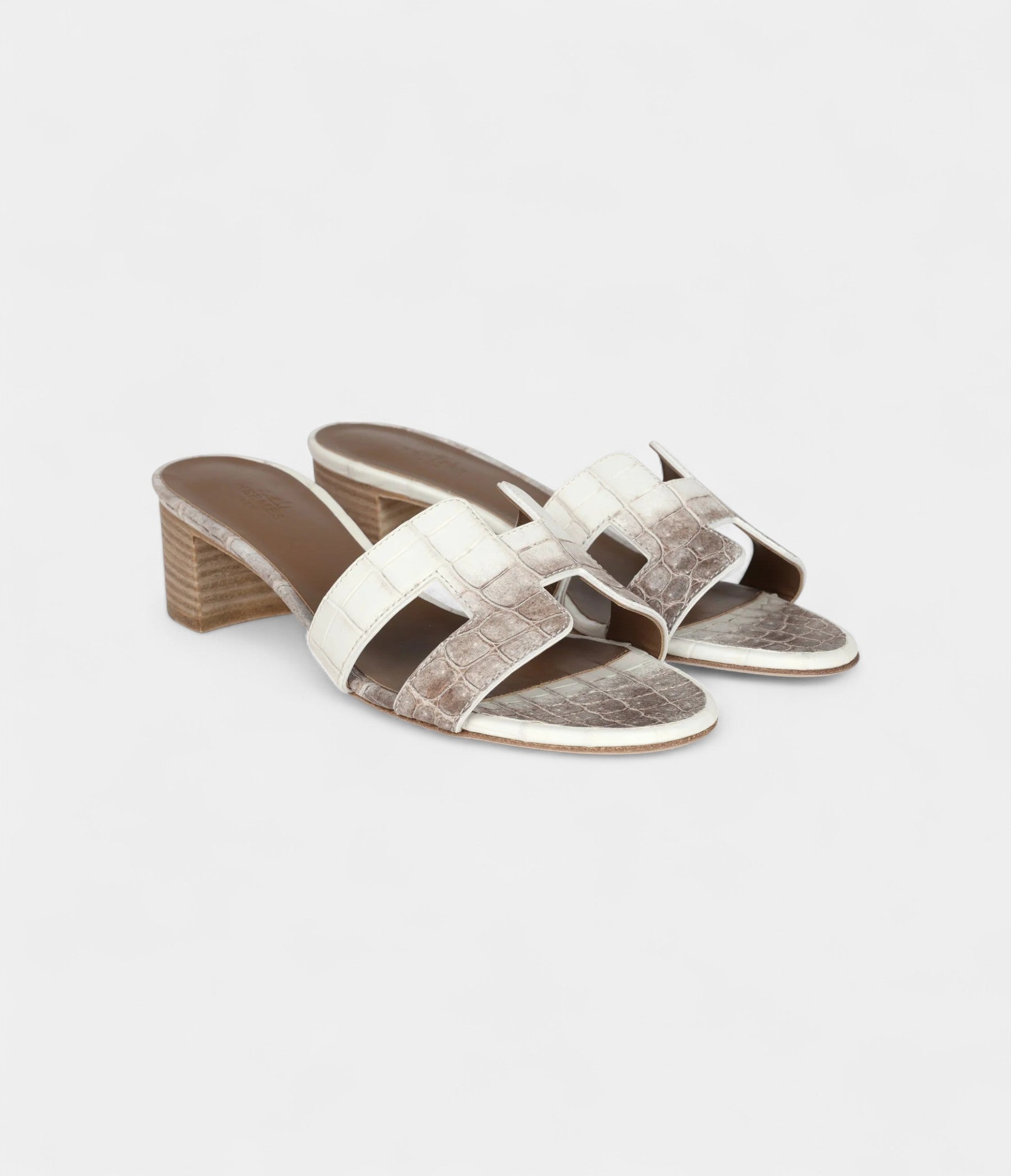 Hermès Oasis Sandal Himalaya Matte Niloticus Crocodile 37 EU
