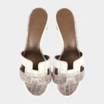 Hermès Oasis Sandal Himalaya Matte Niloticus Crocodile 37 EU