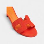 Hermès Oasis Sandals Calfskin- Rouge Ecarlate