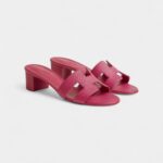 Hermès Oasis Sandals Epsom Calfskin Rose Bougainvillier