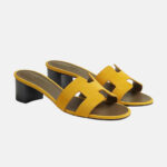Hermès Oasis Sandals Goatskin Yellow Topaz