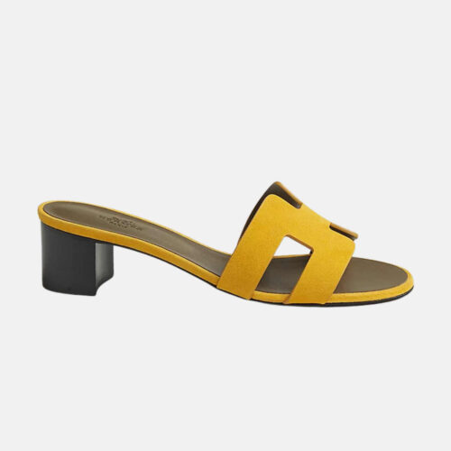 Hermès Oasis Sandals Goatskin Yellow Topaz