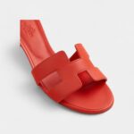 Hermès Oasis Sandals Orange-capucine in Calfskin Leather