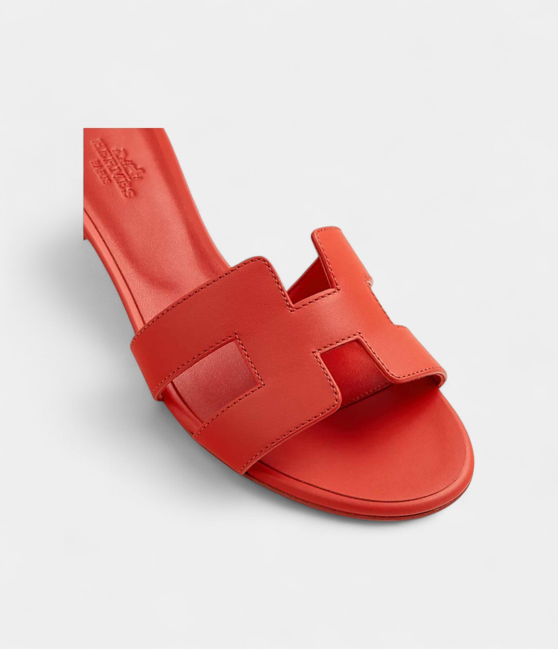 Hermès Oasis Sandals Orange-capucine in Calfskin Leather