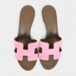 Hermès Oasis Sandals Rose Suede 36.5 EU