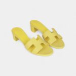 Hermès Oasis Sandals Lime Epsom 37