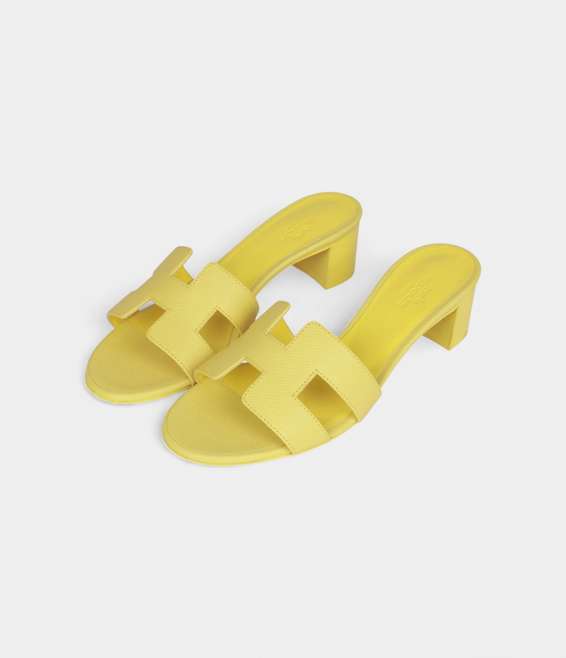 Hermès Oasis Sandals Lime Epsom 37