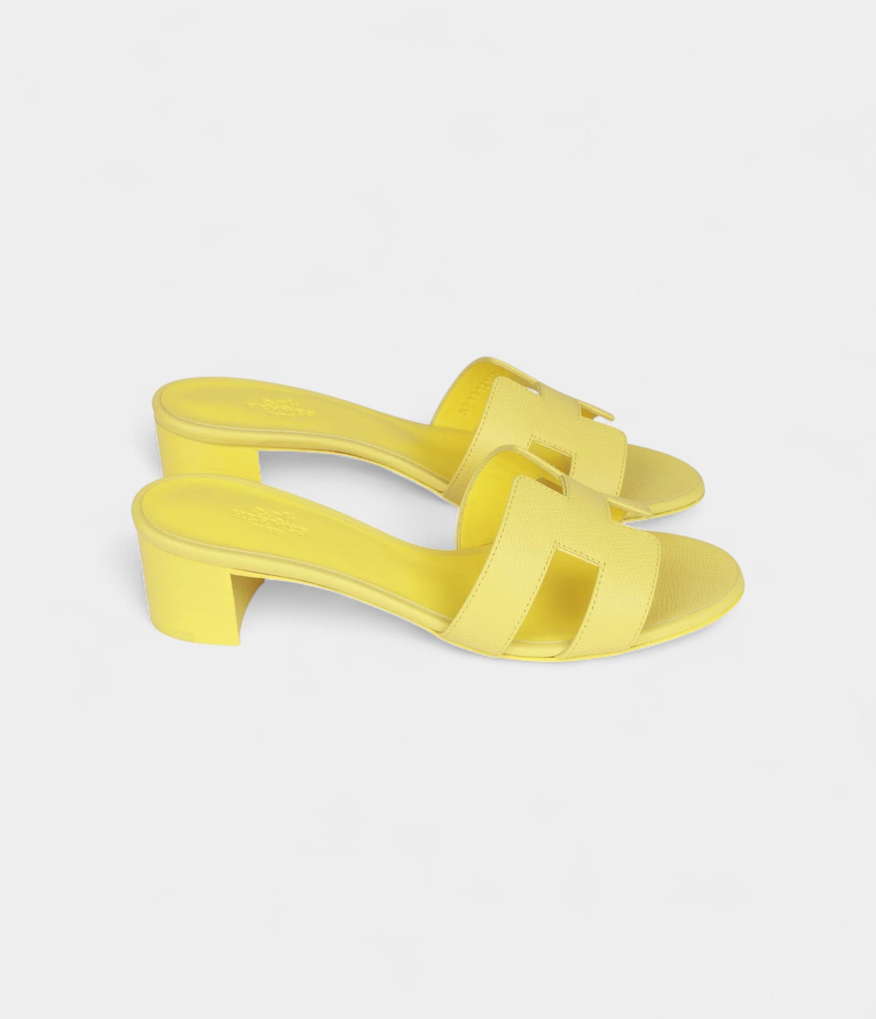 Hermès Oasis Sandals Lime Epsom 37