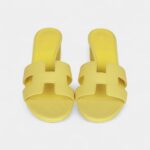 Hermès Oasis Sandals Lime Epsom 37