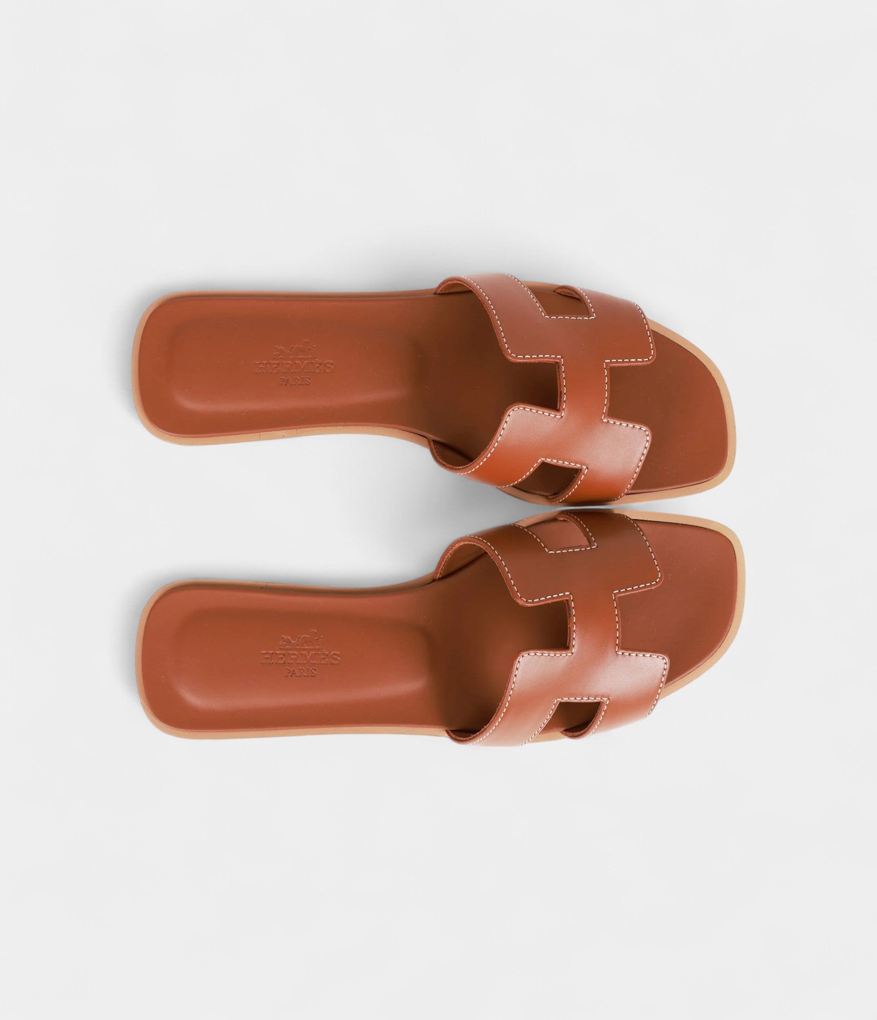 Hermès Oran Sandals Gold Box Calfskin 36