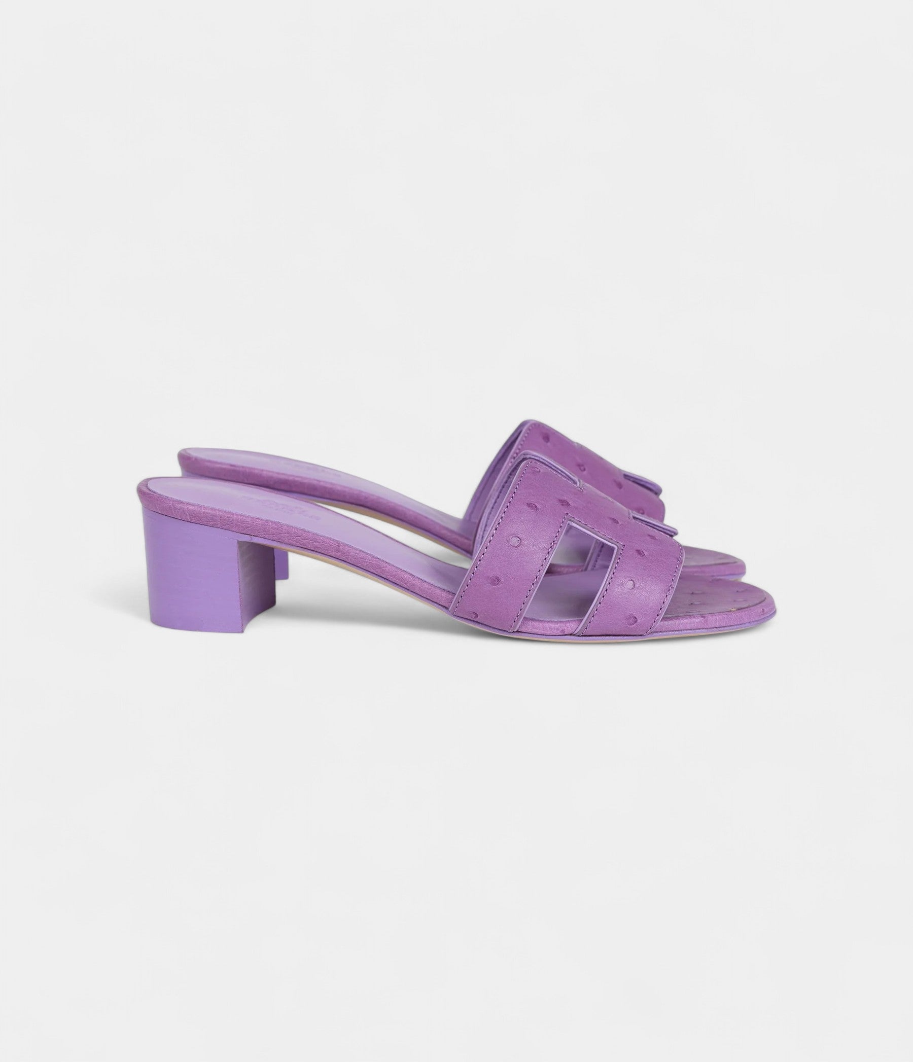 Hermès Oasis Sandals Violet Parme Ostrich 36 EU