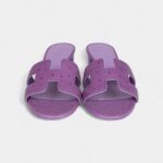 Hermès Oasis Sandals Violet Parme Ostrich 36 EU