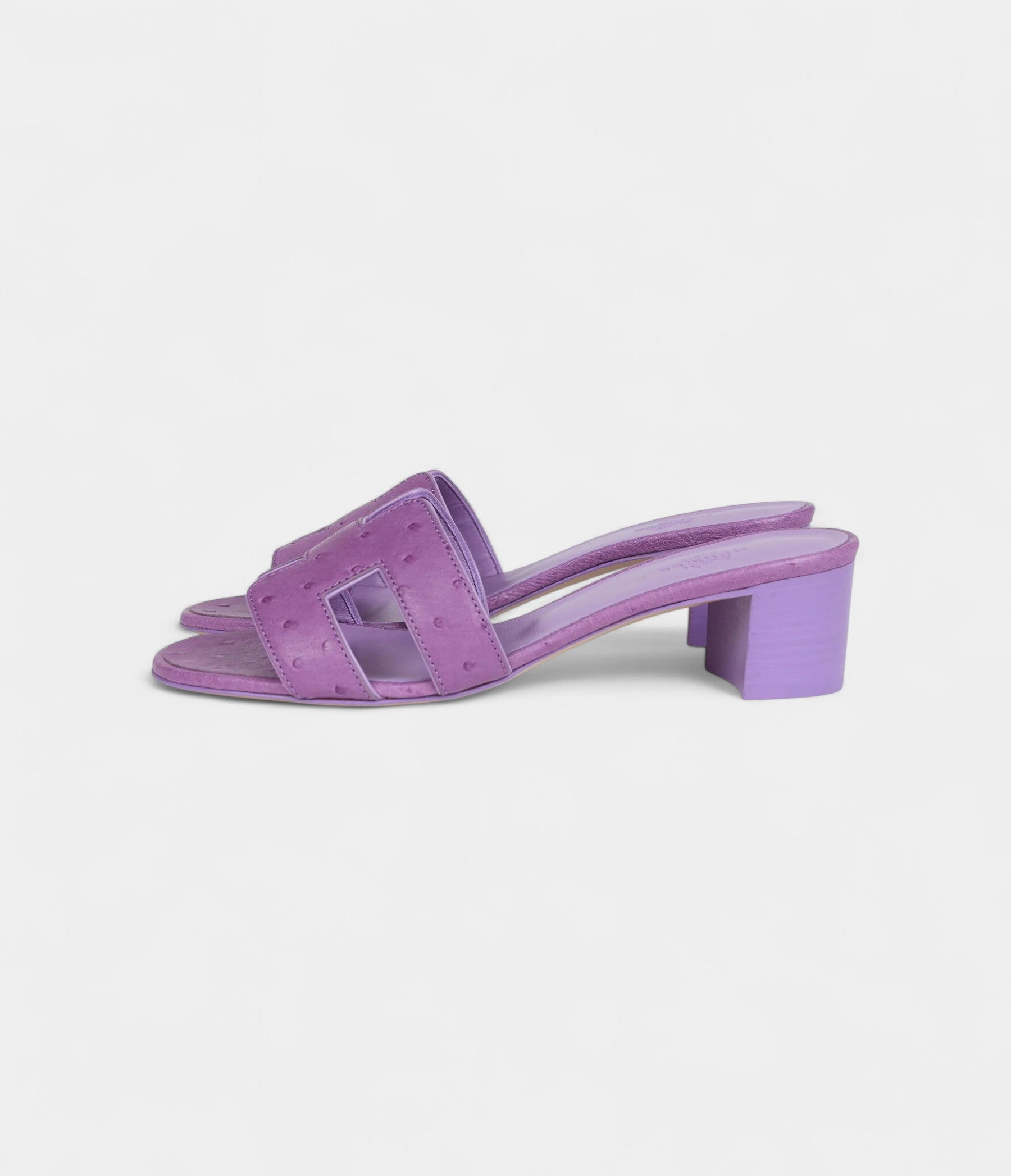 Hermès Oasis Sandals Violet Parme Ostrich 36 EU