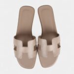 Hermès Oran Sandal Beige Mastic Calfskin 37 EU