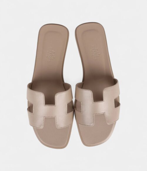 Hermès Oran Sandal Beige Mastic Calfskin 37 EU