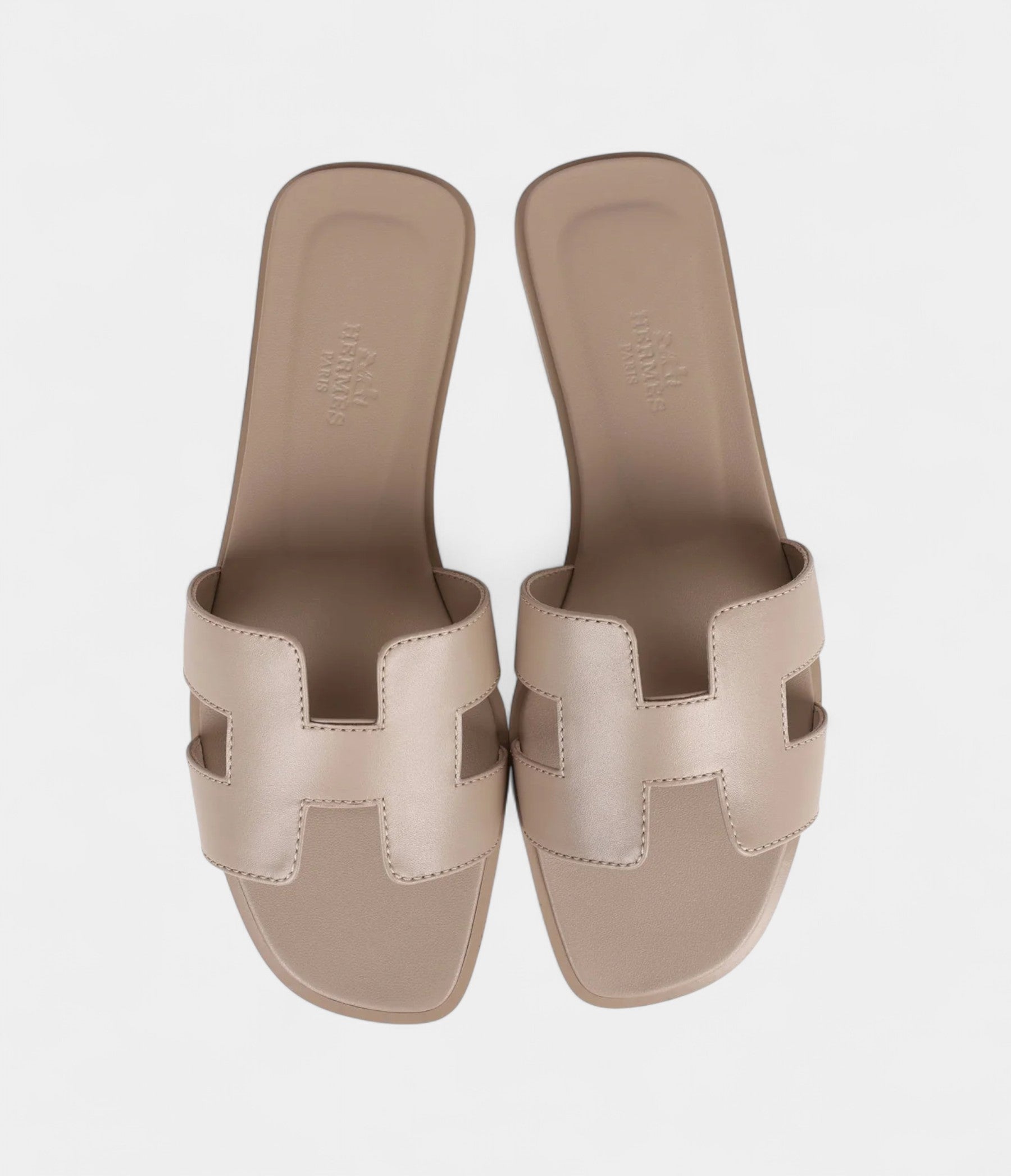 Hermès Oran Sandal Beige Mastic Calfskin 37 EU