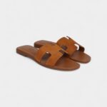 Hermès Oran Sandal Natural Suede Goatskin 37 EU