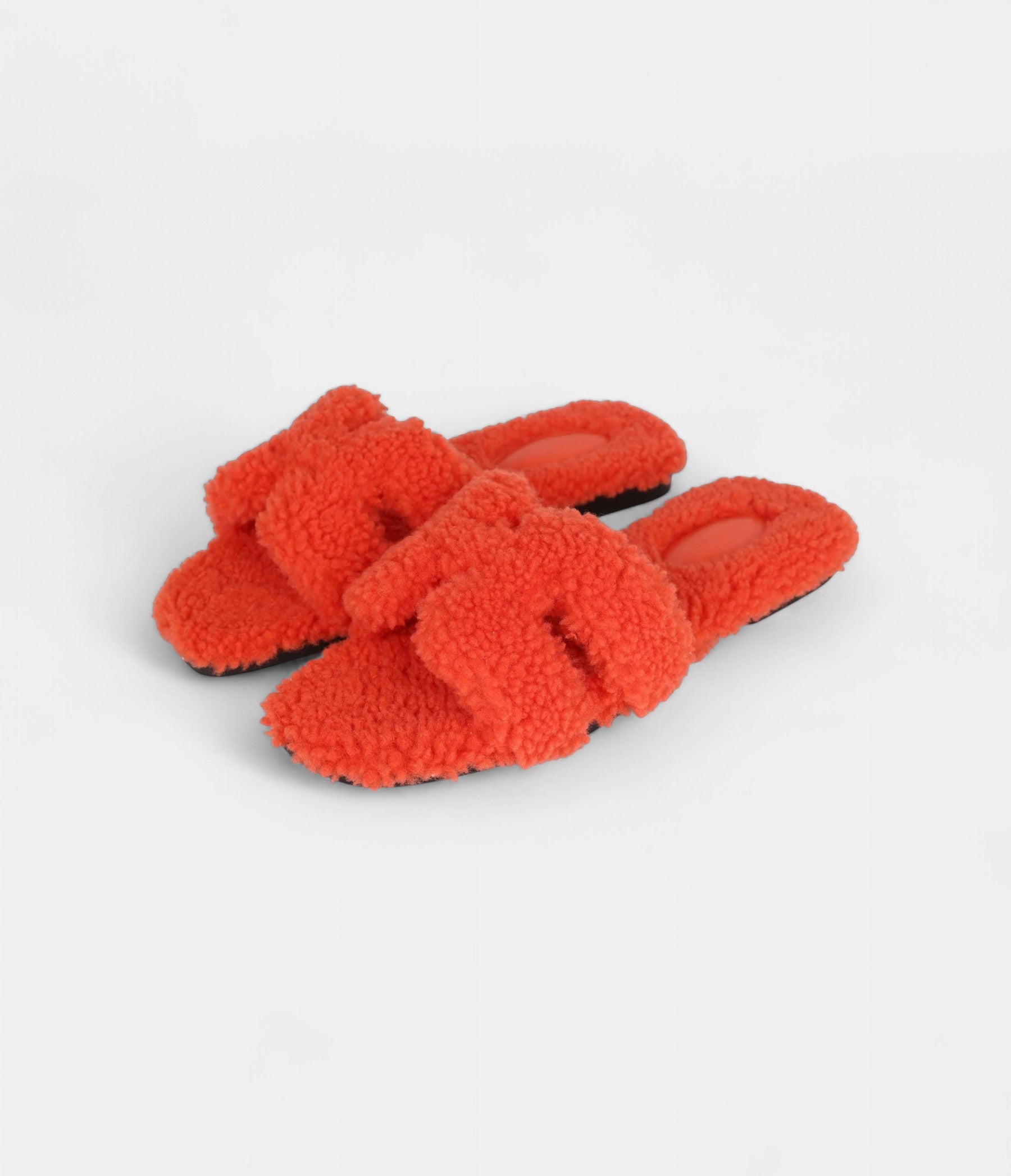 Hermès Oran Sandal Orange Shearling 37