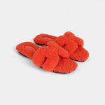 Hermès Oran Sandal Orange Shearling 37