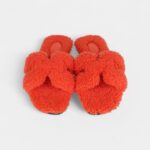 Hermès Oran Sandal Orange Shearling 37