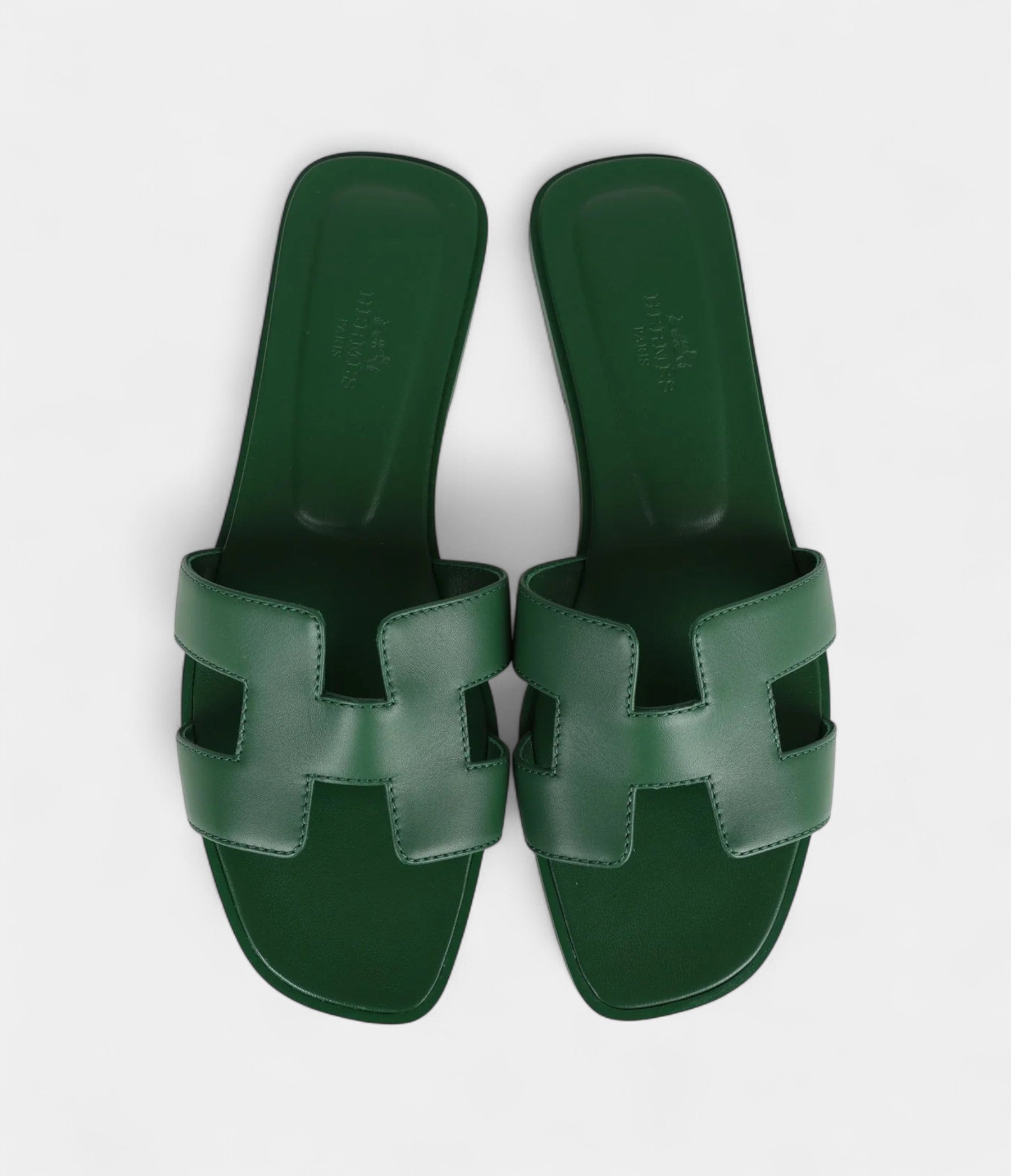 HermesOranSandalVertElectriqueCalfskin38EU_4.jpg Hermès Oran Sandal Vert Electrique Calfskin 38 EU