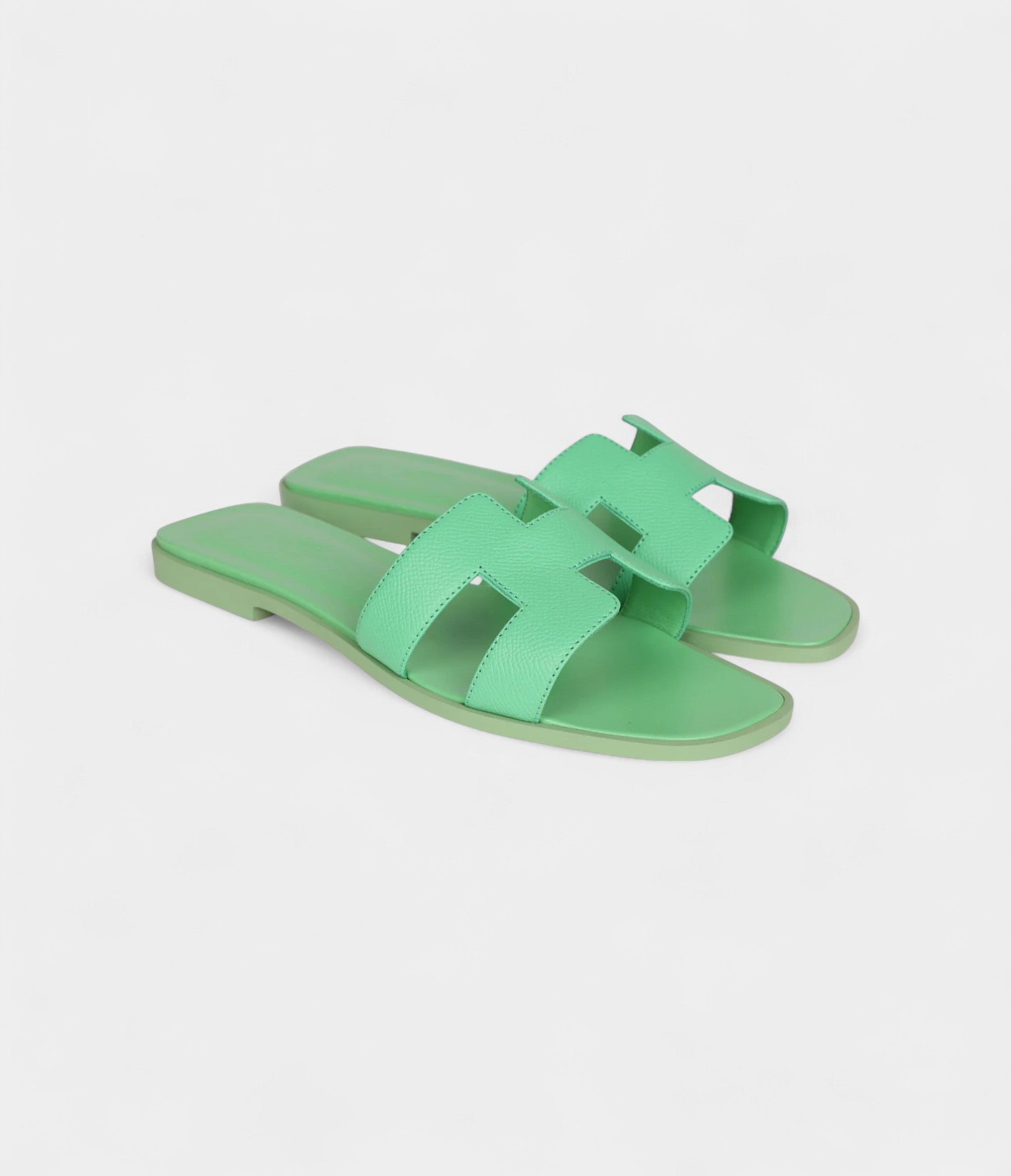 Hermès Oran Sandal Vert Promme Epsom 39 EU