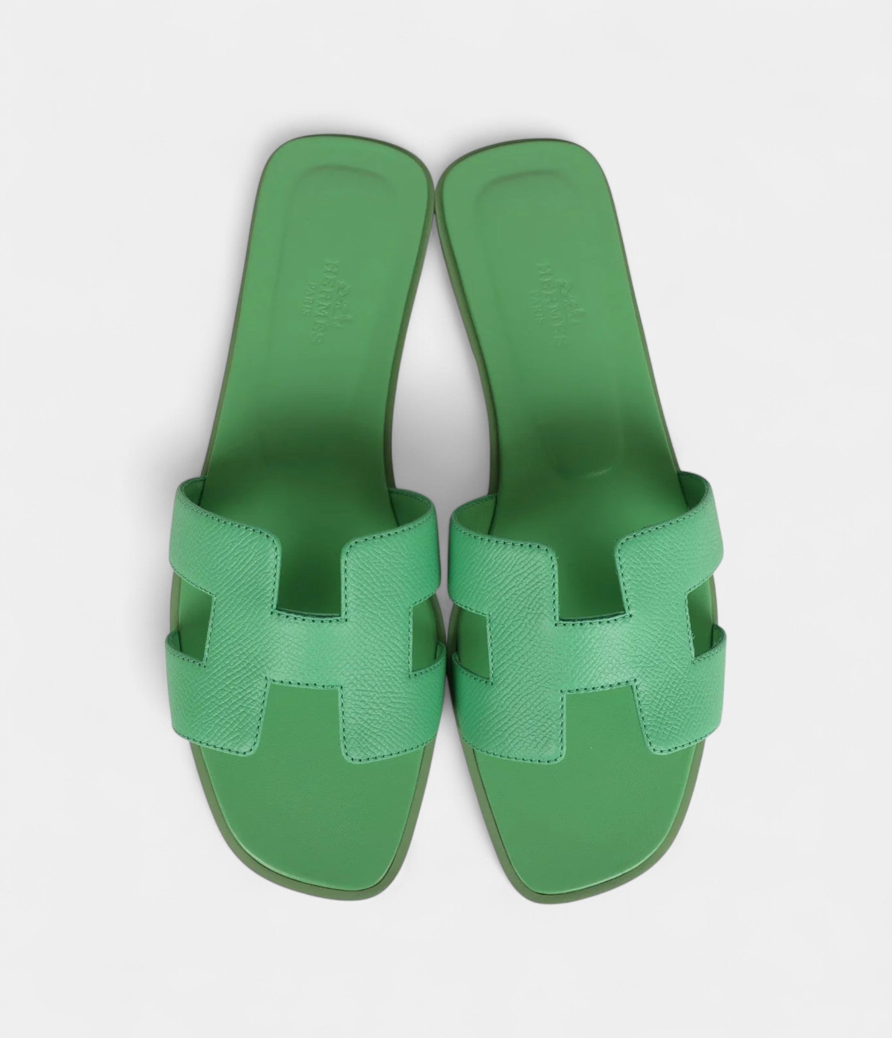 Hermès Oran Sandal Vert Promme Epsom 39 EU