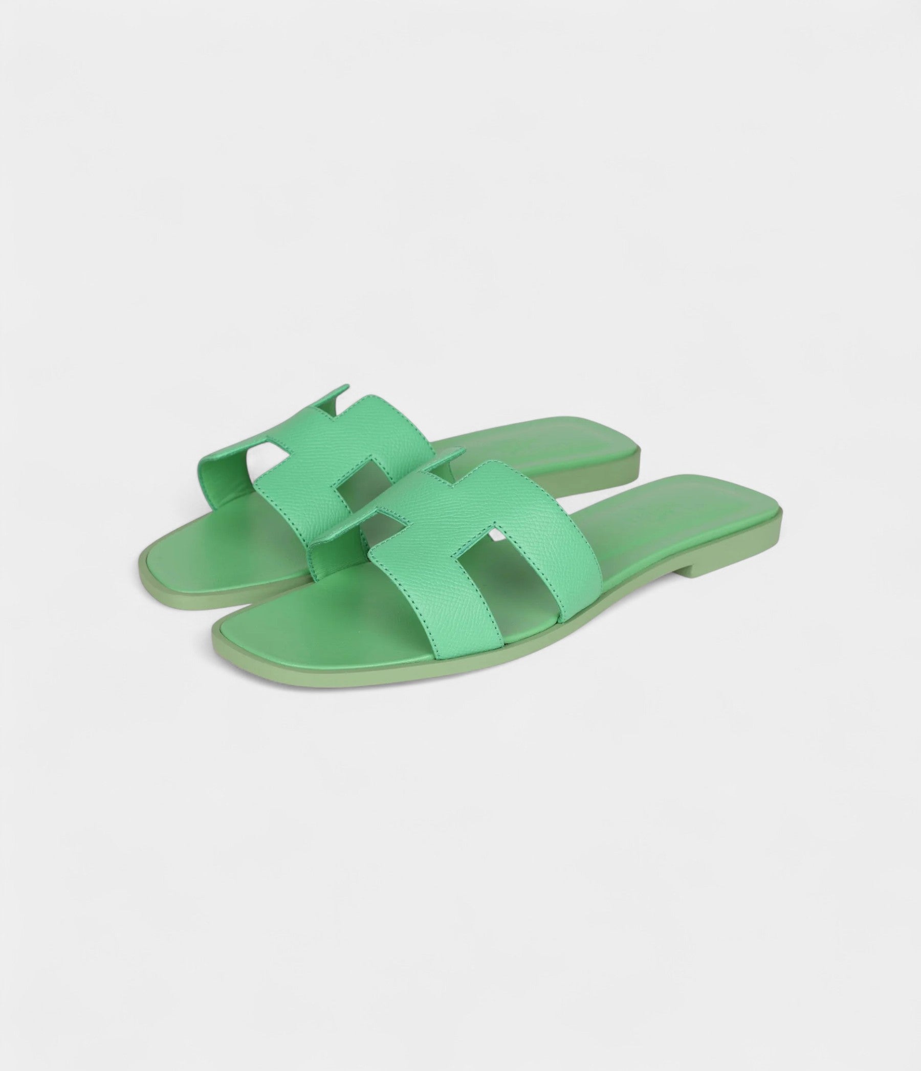 Hermès Oran Sandal Vert Promme Epsom 39 EU