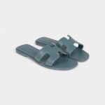 Hermès Oran Sandals Bleu Pinede Box Calfskin 38