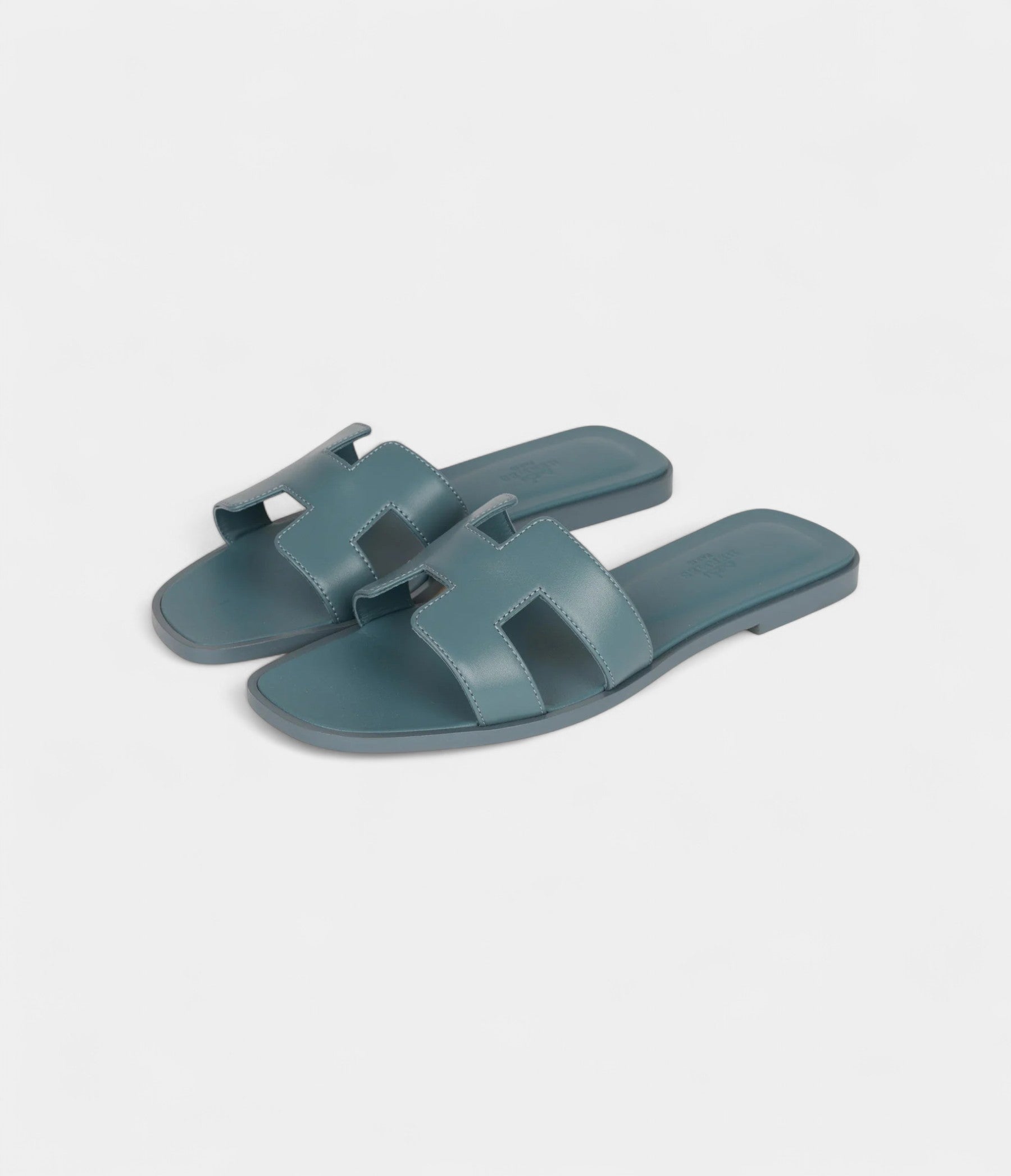 Hermès Oran Sandals Bleu Pinede Box Calfskin 38